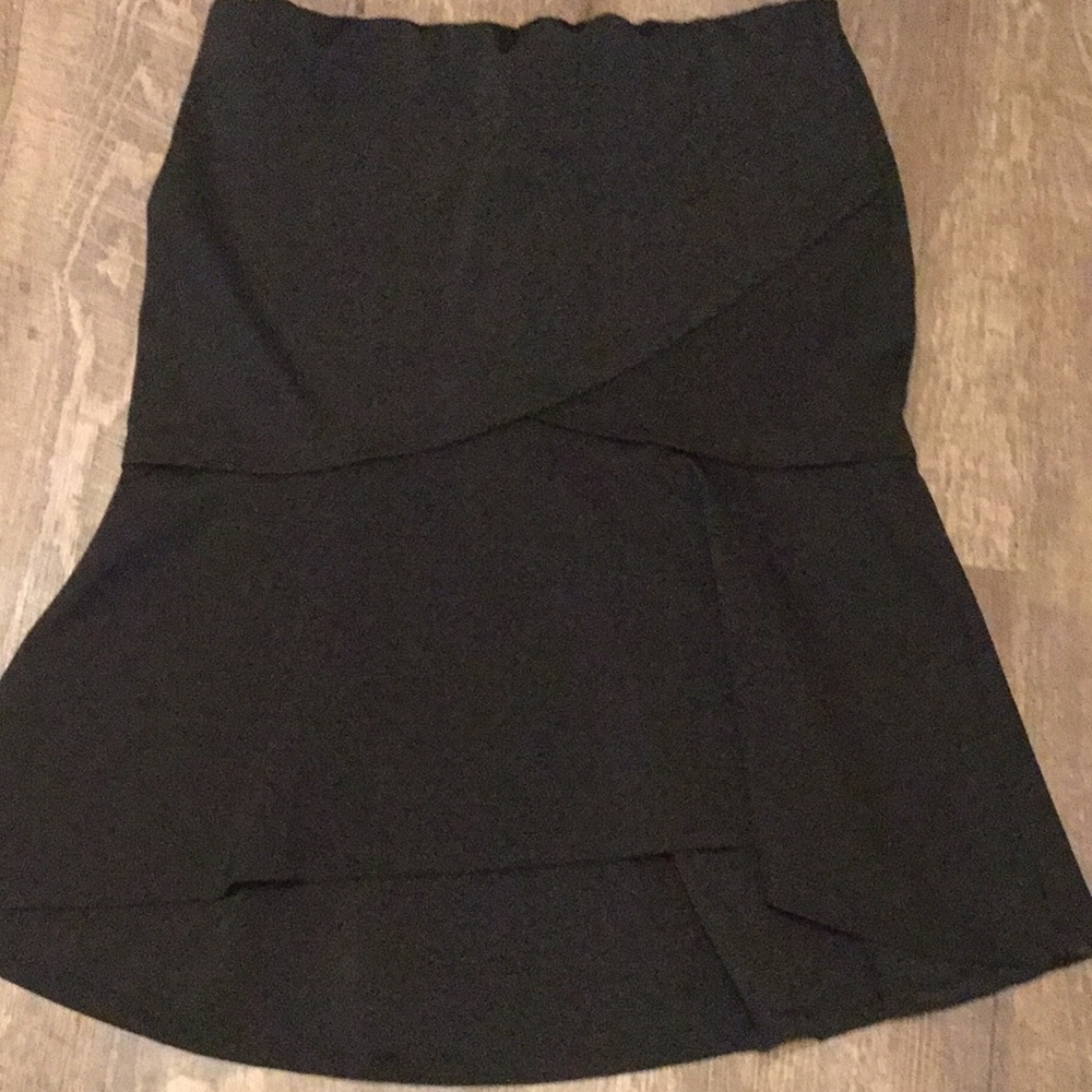 Pink and black short skirts